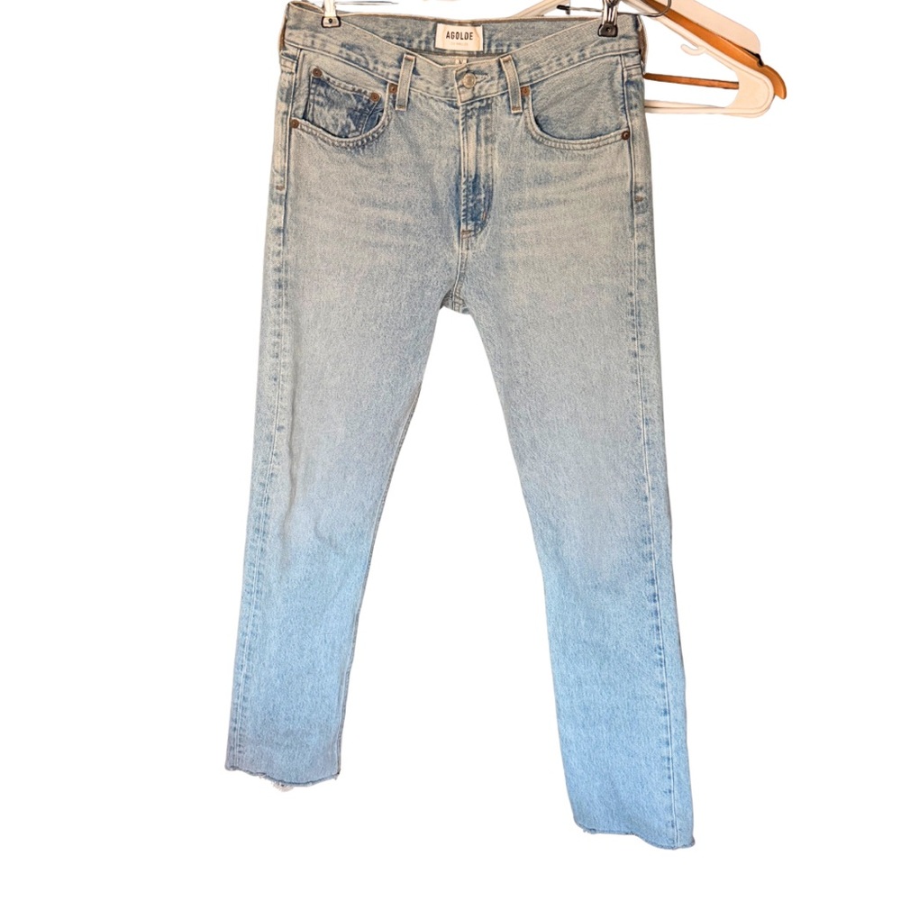 Agolde Women’s Light Wash Straight Leg Jeans